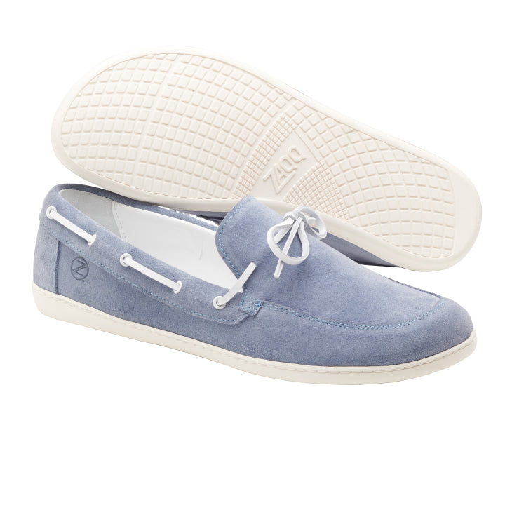 QEA Velours Lightblue - ZAQQ Barfußschuhe