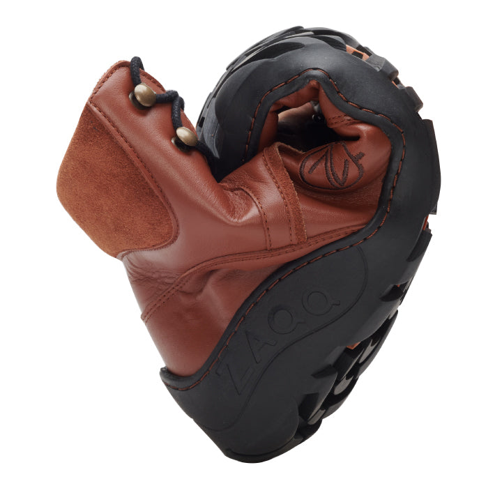 TERRAQ Cognac Winter Waterproof - ZAQQ Barfußschuhe