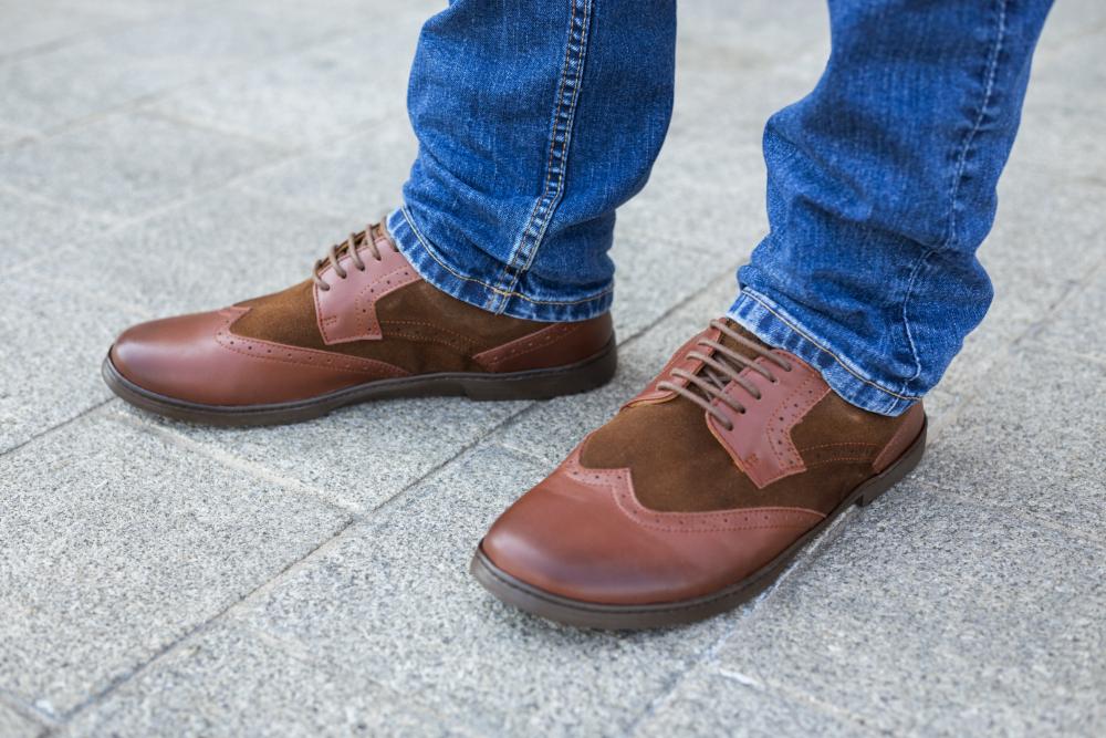 BRIQ Brogue Antique Cognac - ZAQQ Barfußschuhe