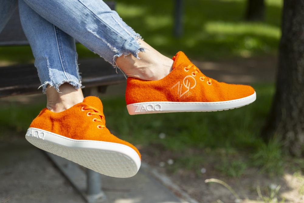 Orange sneakers women's online