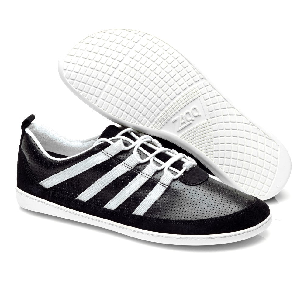 SPARQ Low Black White - ZAQQ Barfußschuhe