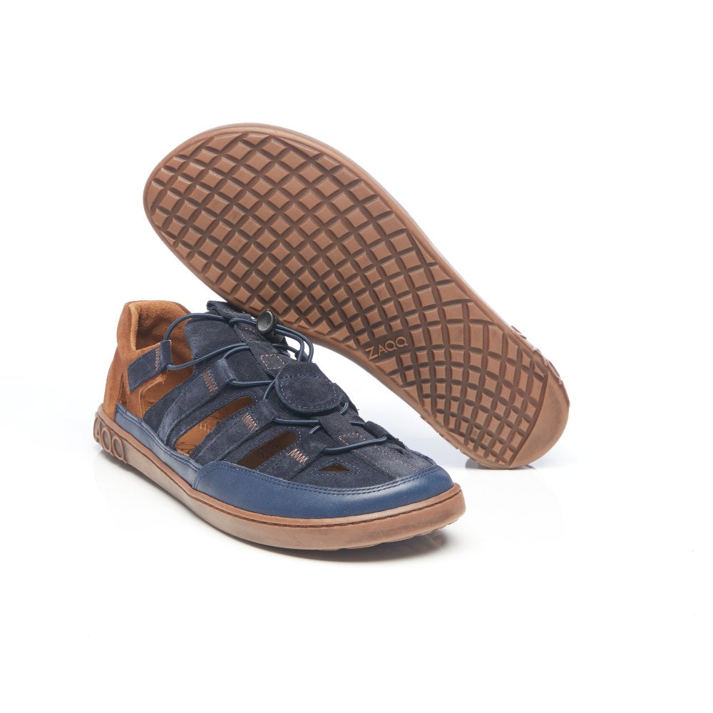 QERRY Blue Cognac - ZAQQ Barfußschuhe